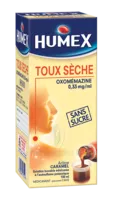 Humex 0,33 Mg/ml Solution Buvable Toux Sèche Oxomemazine Sans Sucre édulcorée à L'acésulfame Potassique Fl/150ml
